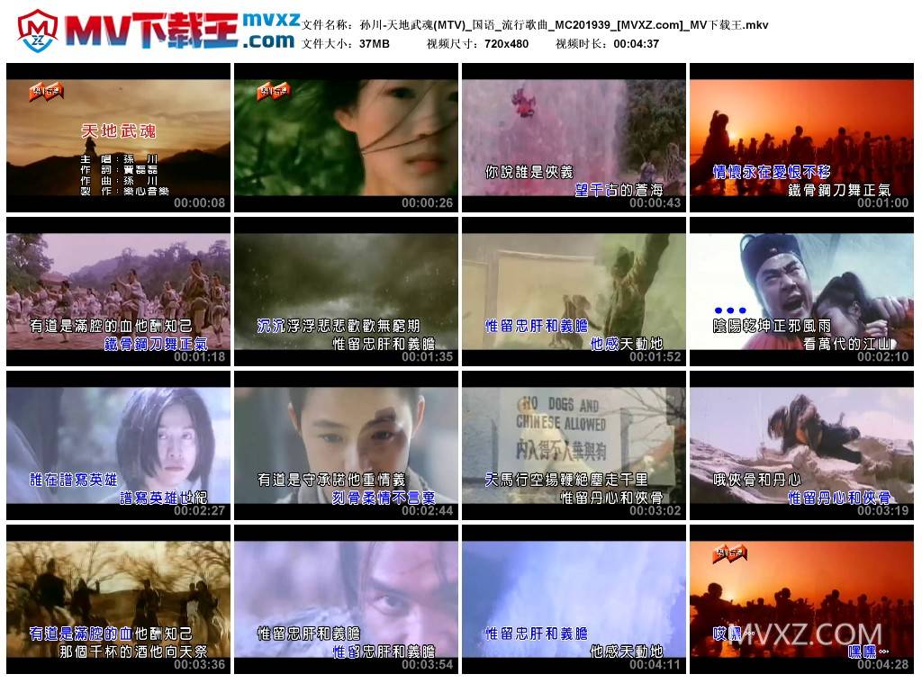 孙川-天地武魂(MTV)_国语_流行歌曲_MC201939